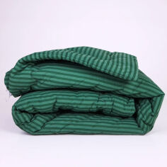 Акція на Одеяло хлопковое летнее 127 Color Fun Line 17-0612 Stripe Emerald MirSon 172х205 см від Podushka