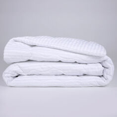 Акція на Одеяло летнее антиаллергенное 169 Color Fun Line 17-0605 Stripe White EcoSilk MirSon 155х215 см від Podushka