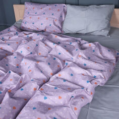 Акція на Постельное белье 17-0782 Pastel Love Print бязь MirSon Двуспальный комплект від Podushka