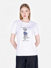 Акція на Футболка бавовняна довга жіноча Colin's CL1073197WHT XS White від Rozetka