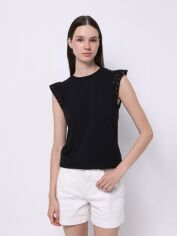 Акція на Футболка бавовняна жіноча Colin's CL1074271BLK XS Black від Rozetka