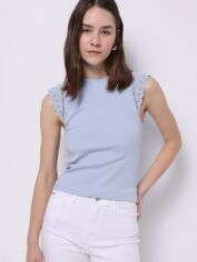 Акція на Футболка бавовняна жіноча Colin's CL1074541BLE XS Blue від Rozetka