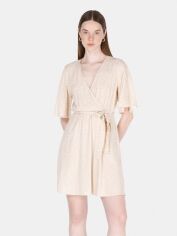 Акція на Сукня на запах коротка літня жіноча Colin's CL1073347LBG XS Light Beige від Rozetka