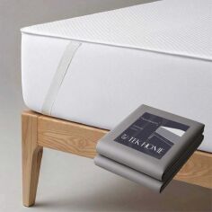 Акція на Набір U-tek Наматрацник Cotton Premium Health Care Водонепроникний з резинкою по периметру 180х200 см + Простирадло натяжне Сатин Boston Iron Grey Stripe 180х200 см (COTPRF180200 + PNSSA182) від Rozetka