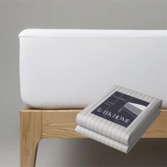 Акція на Набір U-tek Наматрацник Delight Водонепроникний з резинкою по периметру 80x200 см + Простирадло натяжне Сатин Boston Soft Grey Stripe 80х200 см (DF80200 + BSSG82) від Rozetka
