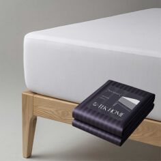 Акція на Набір U-tek Наматрацник Cotton Premium Health Care Водонепроникний з резинкою по периметру 80х200 см + Простирадло натяжне Сатин Boston Anthracite Stripe 80х200 см (COTPRF80200 + BAS82) від Rozetka
