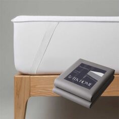Акція на Набір U-tek Наматрацник Delight Водонепроникний з резинкою по кутах 180x200 см + Простирадло натяжне Сатин Boston Iron Grey 180х200 см (DE180200 + HSIGF182) від Rozetka