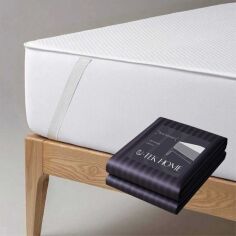 Акція на Набір U-tek Наматрацник Cotton Premium Health Care Водонепроникний з резинкою по кутах 180x200 см + Простирадло натяжне Сатин Boston Anthracite Stripe 180х200 см (COTPRE180200 + BAS182) від Rozetka