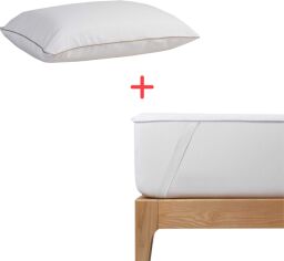 Акція на Набір U-tek Наматрацник Delight Водонепроникний з резинками по кутах 80x200 см + Подушка Batiste Jean-Paul синтепух 40x60 см (DE80200+PBJP4060) від Rozetka