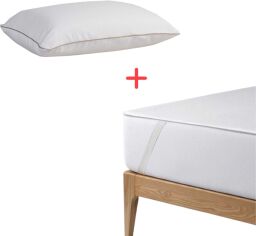 Акція на Набір U-tek Наматрацник Cotton Premium Health Care Водонепроникний з резинками по кутах 80x200 см + Подушка Batiste Jean-Paul синтепух 40x60 см (COTPRE80200+PBJP4060) від Rozetka