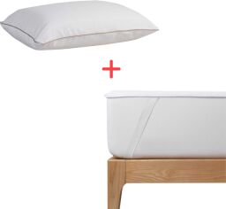 Акція на Набір U-tek Наматрацник Delight Водонепроникний з резинками по кутах 180x200 см + Подушка Batiste Jean-Paul синтепух 40x60 см (DE180200+PBJP4060) від Rozetka