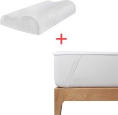 Акція на Набір U-tek Наматрацник Delight Водонепроникний з резинками по кутах 180x200 см + Подушка Memory Wawe 58х40 см (DE180200+pWaweL) від Rozetka
