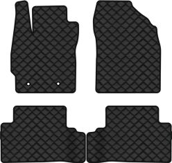 Акція на Килимки з екошкіри EVAtech ECO в салон авто для Auris (E150) FWD 3-doors AT Toyota 2006-2012 1 покоління Htb EU Екошкіра чорна з чорною ниткою чорний кант від Rozetka