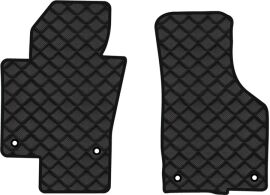 Акція на Килимки з екошкіри EVAtech ECO в салон авто передні для Passat (B6) (without armrest) Volkswagen 2005-2010 6 покоління Sedan EU Екошкіра чорна з чорною ниткою чорний кант від Rozetka