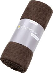 Акція на Простирадло Home Line полуторне 160x220 см вафельне полотно Коричневе (190674 HL) від Rozetka