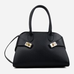 Акція на Сумка крос-боді жіноча з натуральної шкіри середня Regina Notte Tote 4009 Чорна від Rozetka