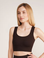 Акція на Топ жіночий Giulia Top Rib L-XL Коричневий від Rozetka