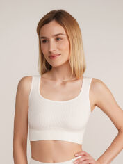 Акція на Топ жіночий Giulia Top Rib L-XL Ванільний від Rozetka