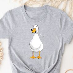 Акція на Футболка бавовняна жіноча Easy Ripper goose EY00055 L Сіра від Rozetka