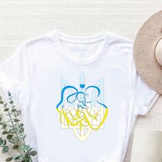 Акція на Футболка бавовняна жіноча Easy Ukraine is Family-2 EY00037 2XL Біла від Rozetka