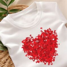 Акція на Футболка бавовняна жіноча Easy Winged heart EY00046 XL Біла від Rozetka