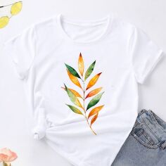 Акція на Футболка бавовняна жіноча Easy Twig colored EY00043 XS Біла від Rozetka