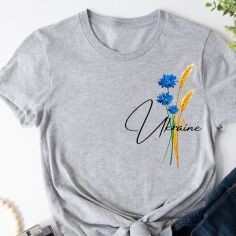 Акція на Футболка бавовняна жіноча Easy With hope in my heart EY00056 XS Сіра від Rozetka