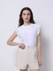 Акція на Футболка бавовняна жіноча Colin's CL1074564WHT M White від Rozetka