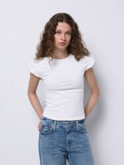Акція на Футболка бавовняна жіноча Colin's CL1072542WHT S White від Rozetka