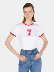 Акція на Футболка бавовняна жіноча Colin's CL1073533WHT XS White від Rozetka