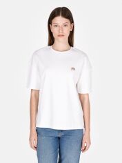 Акція на Футболка бавовняна довга жіноча Colin's CL1073463OFW M Off White від Rozetka