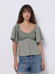 Акція на Блузка жіноча Colin's CL1074577KHA XS Khaki від Rozetka