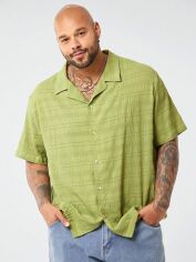 Акція на Сорочка чоловіча SHEIN GD-00129719 2XL Лайм від Rozetka