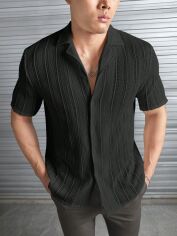 Акція на Футболка довга чоловіча SHEIN GD-00148599 S Чорна від Rozetka