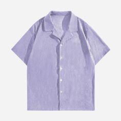 Акція на Футболка довга чоловіча SHEIN GD-00142404 L Бузкова від Rozetka