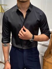 Акція на Футболка довга чоловіча SHEIN GD-00153999 2XL Чорна від Rozetka