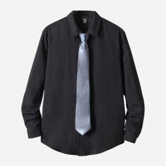 Акція на Сорочка чоловіча SHEIN GD-00157851 XL Чорна від Rozetka
