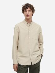 Акція на Сорочка бавовняна чоловіча H&M 1013956005c26 M Бежева від Rozetka