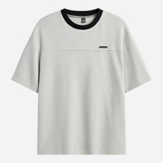 Акція на Футболка довга чоловіча SHEIN GD-00148663 S Сіра від Rozetka