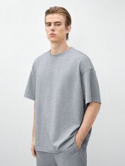 Акція на Футболка довга чоловіча SHEIN GD-00148675 S Сіра від Rozetka