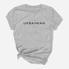 Акція на Футболка бавовняна довга чоловіча Easy I am Ukrainian EY00105 L Сіра від Rozetka