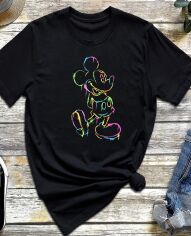 Акція на Футболка бавовняна довга чоловіча Easy Neon Mickey EY00122 3XL Чорна від Rozetka