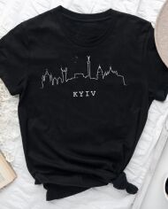 Акція на Футболка бавовняна довга чоловіча Easy Київ UA EY00107 2XL Чорна від Rozetka