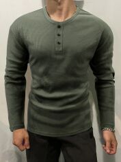 Акція на Лонгслів чоловічий SHEIN GD-00165226 S Зелений від Rozetka