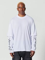 Акція на Лонгслів чоловічий SHEIN GD-00169249 S Білий від Rozetka