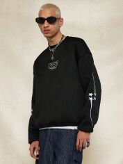 Акція на Світшот чоловічий SHEIN GD-00129677 S Чорний від Rozetka
