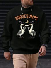 Акція на Світшот чоловічий SHEIN GD-00129848 4XL Чорний від Rozetka