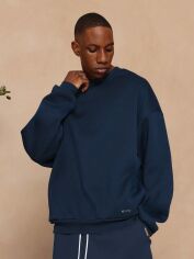 Акція на Світшот чоловічий SHEIN GD-00129741 XL Темно-синій від Rozetka