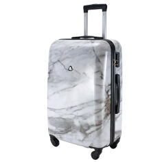 Акція на Чемодан 28 L White Marble T5731-3 Semi Line DAS303341 від Podushka