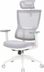 Акція на Крісло офісне OfficePro Elegant OC600-W-LG-LG White/Light Gray від Rozetka